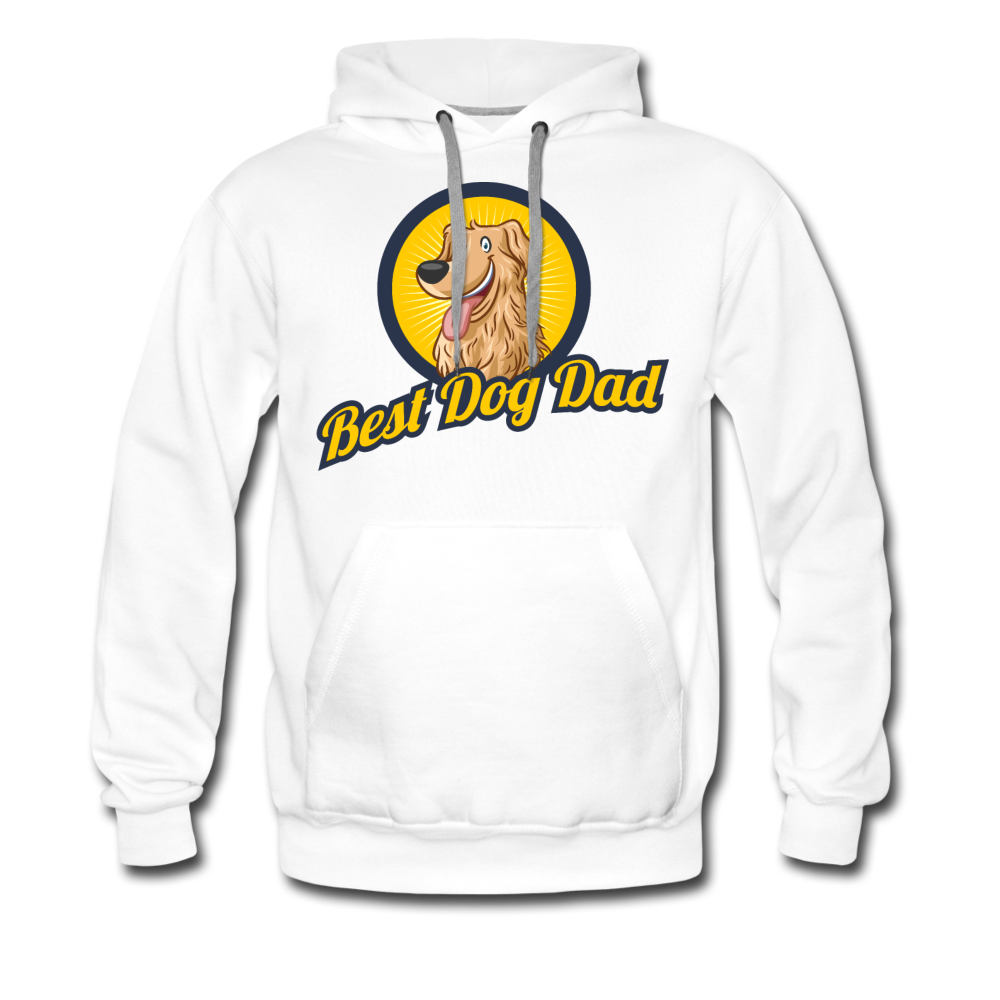 Best Dog Dad - Men’s Premium Hoodie - white