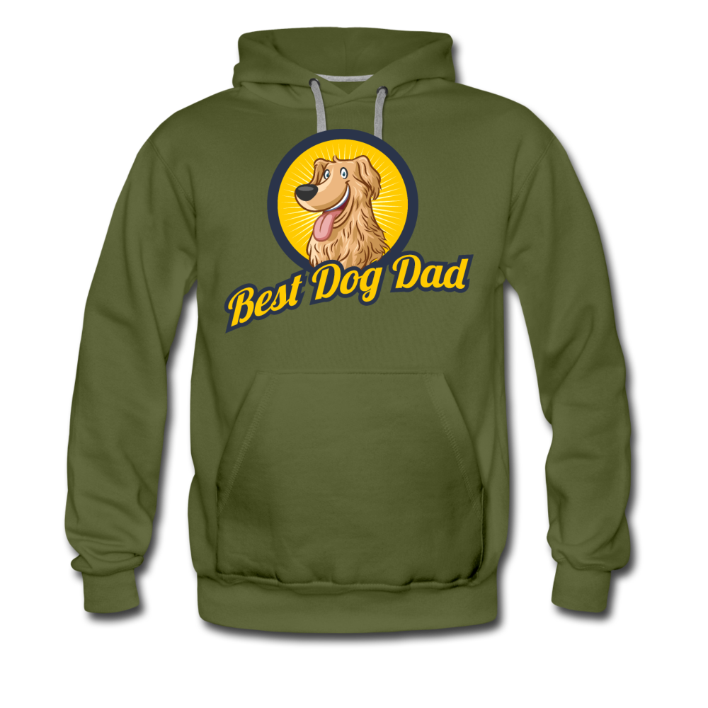 Best Dog Dad - Men’s Premium Hoodie - olive green