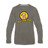 Best Dog Dad - Men's Premium Long Sleeve T-Shirt - asphalt gray