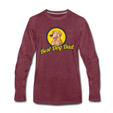 Best Dog Dad - Men's Premium Long Sleeve T-Shirt - heather burgundy