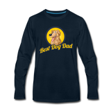 Best Dog Dad - Men's Premium Long Sleeve T-Shirt - deep navy