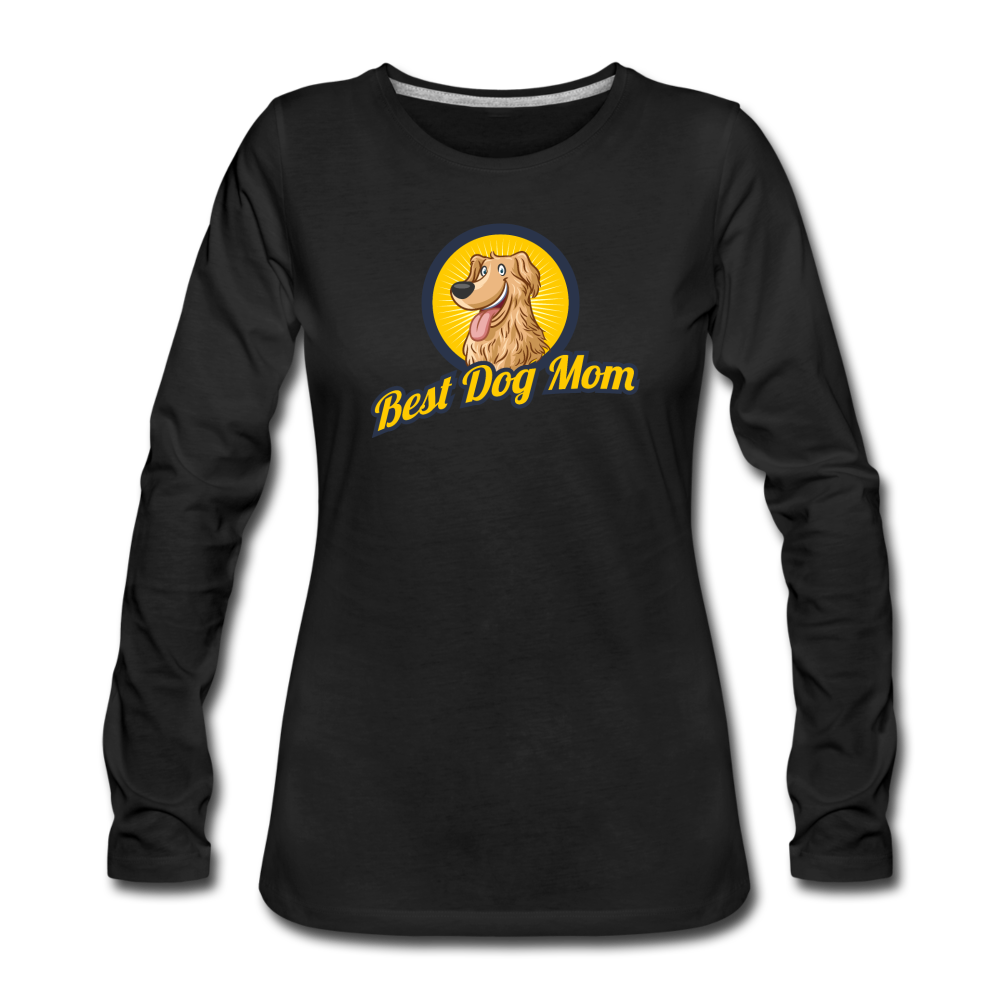 Best Dog Mom - Women's Premium Long Sleeve T-Shirt - black