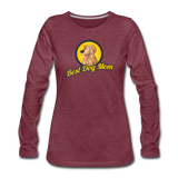 Best Dog Mom - Women's Premium Long Sleeve T-Shirt - heather burgundy