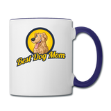 Best Dog Mom - Contrast Coffee Mug - white/cobalt blue