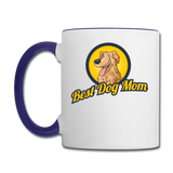 Best Dog Mom - Contrast Coffee Mug - white/cobalt blue