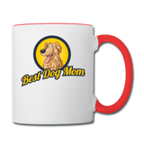 Best Dog Mom - Contrast Coffee Mug - white/red
