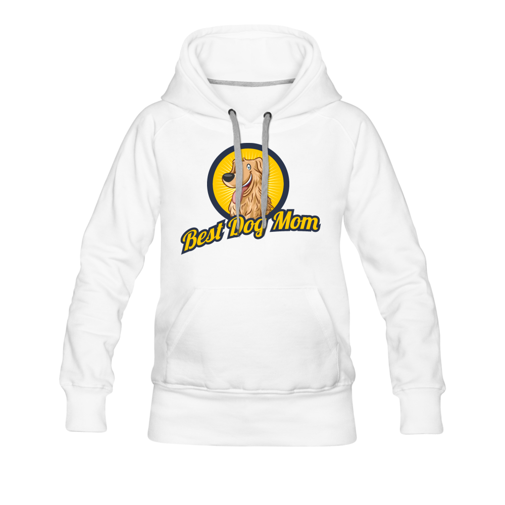 Best Dog Mom - Women’s Premium Hoodie - white