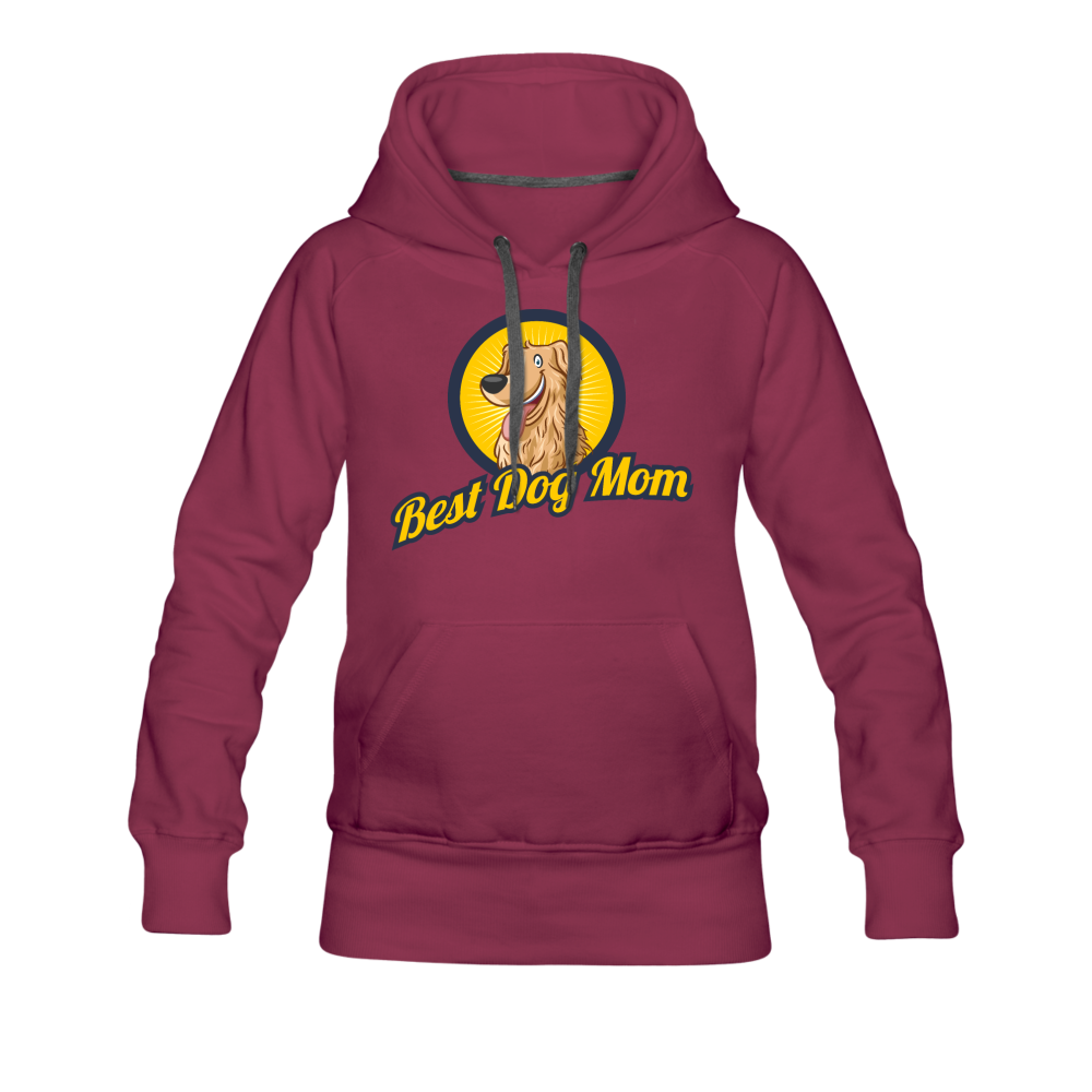 Best Dog Mom - Women’s Premium Hoodie - burgundy