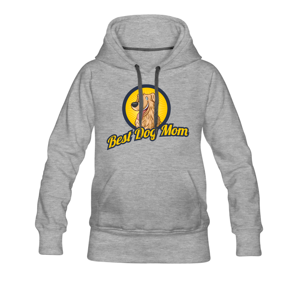 Best Dog Mom - Women’s Premium Hoodie - heather gray