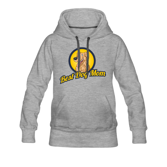 Best Dog Mom - Women’s Premium Hoodie - heather gray