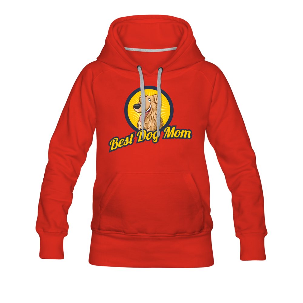 Best Dog Mom - Women’s Premium Hoodie - red