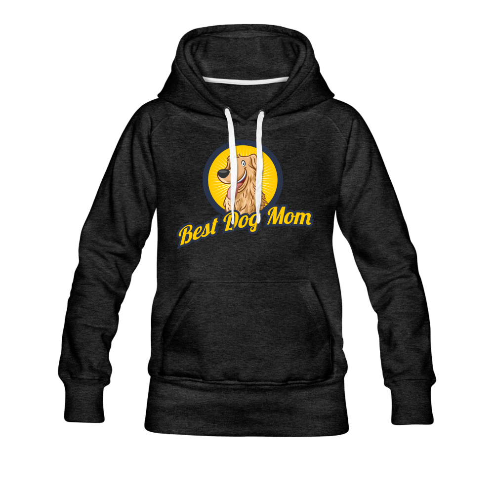 Best Dog Mom - Women’s Premium Hoodie - charcoal gray