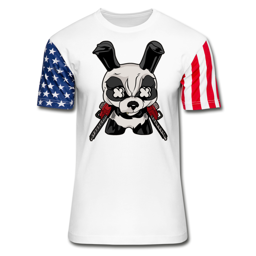 Angry Panda - Stars & Stripes T-Shirt - white