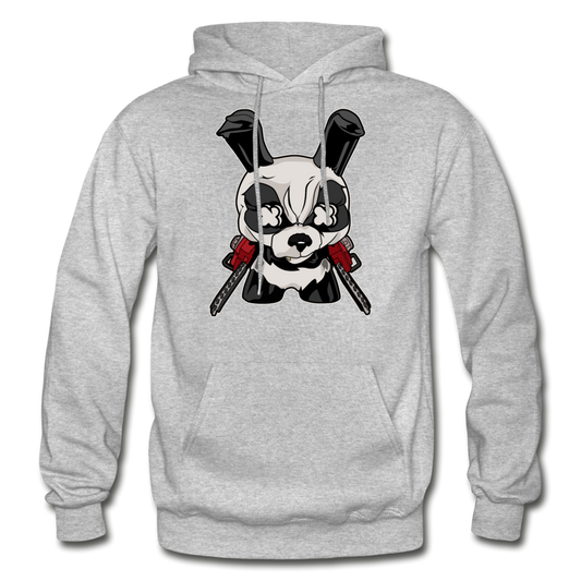 Angry Panda - Gildan Heavy Blend Adult Hoodie - heather gray