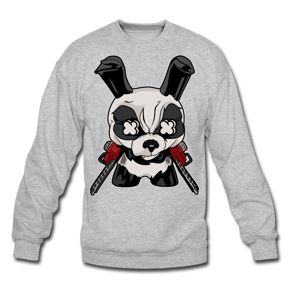 Angry Panda - Crewneck Sweatshirt - heather gray