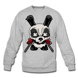 Angry Panda - Crewneck Sweatshirt - heather gray