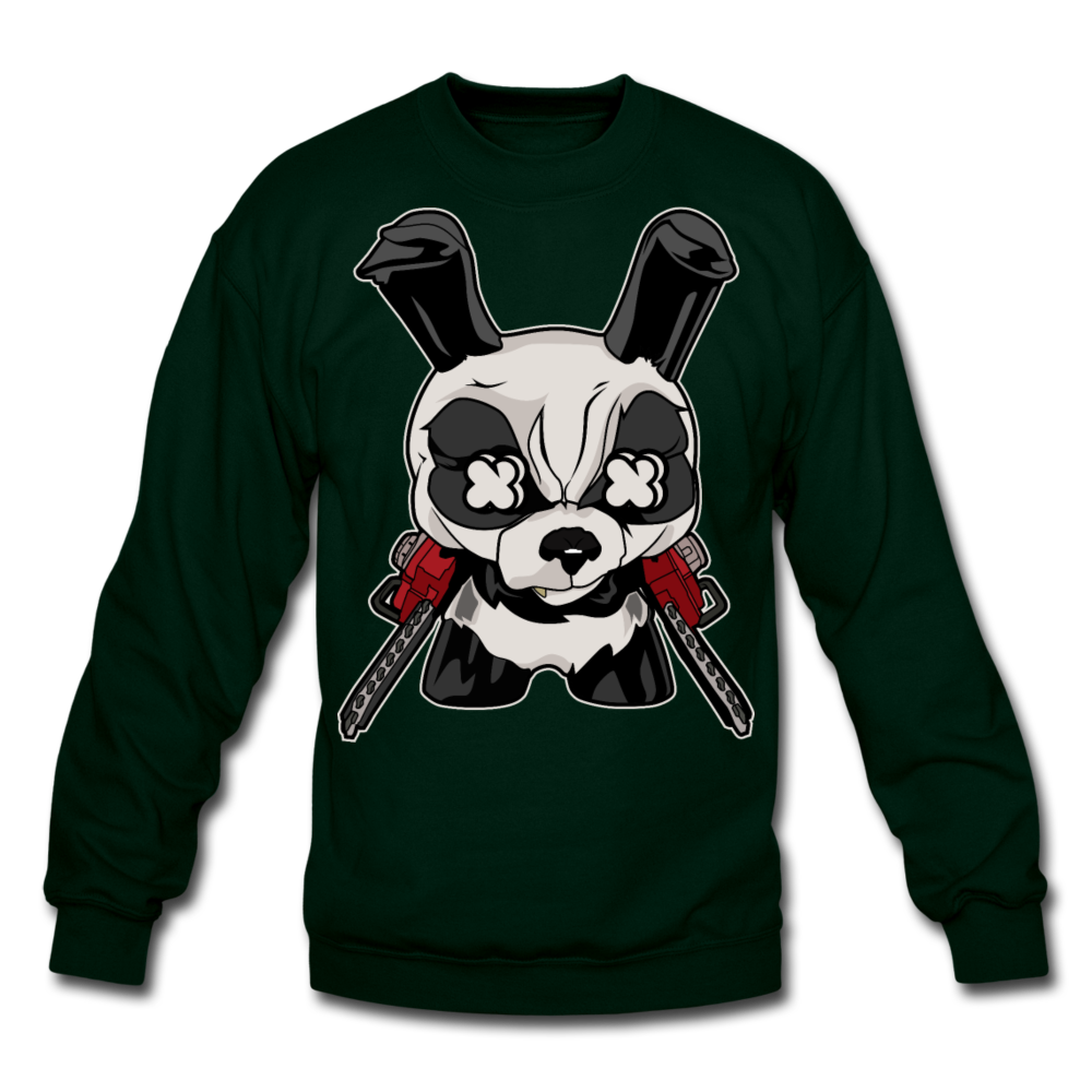 Angry Panda - Crewneck Sweatshirt - forest green