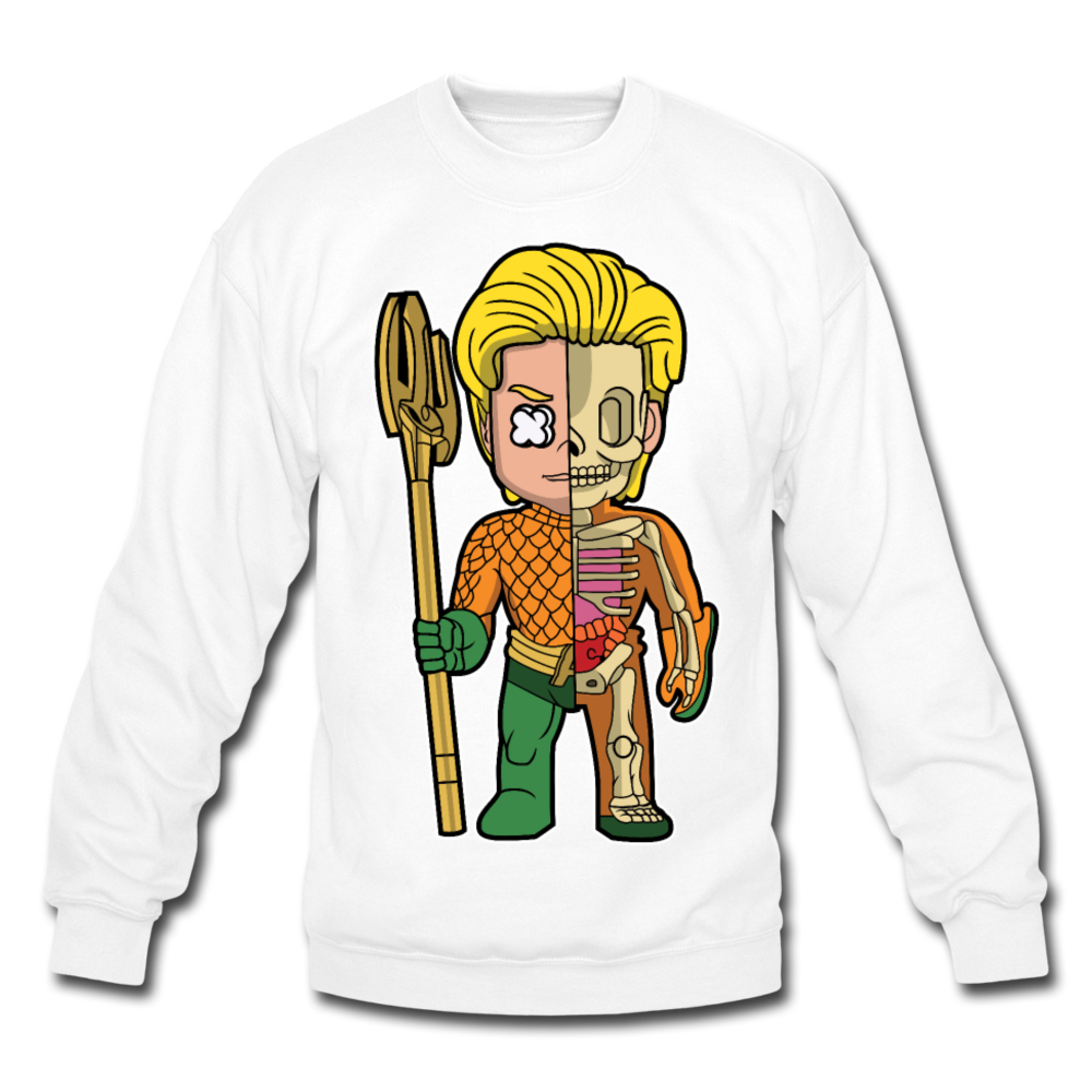 Aquaman Half Skeleton - Crewneck Sweatshirt - white