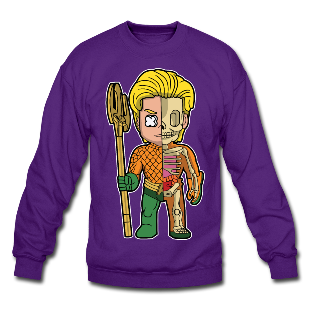 Aquaman Half Skeleton - Crewneck Sweatshirt - purple