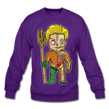 Aquaman Half Skeleton - Crewneck Sweatshirt - purple
