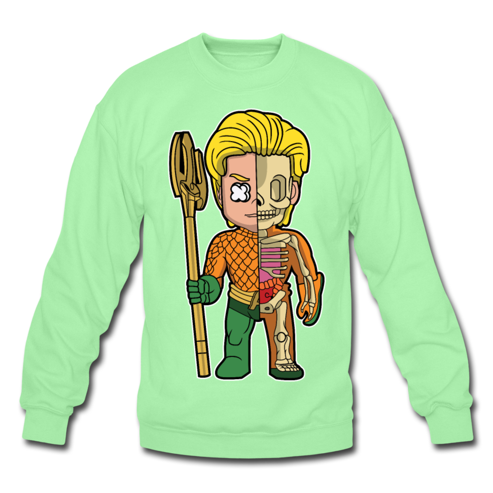 Aquaman Half Skeleton - Crewneck Sweatshirt - lime