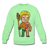 Aquaman Half Skeleton - Crewneck Sweatshirt - lime
