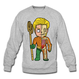 Aquaman Half Skeleton - Crewneck Sweatshirt - heather gray