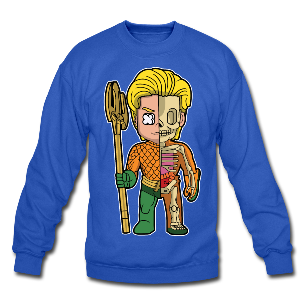 Aquaman Half Skeleton - Crewneck Sweatshirt - royal blue