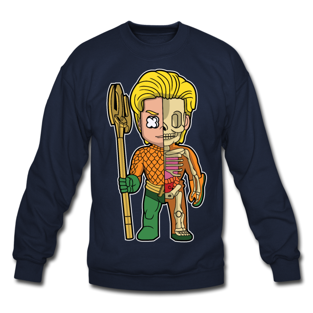 Aquaman Half Skeleton - Crewneck Sweatshirt - navy