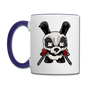 Angry Panda - Contrast Coffee Mug - white/cobalt blue