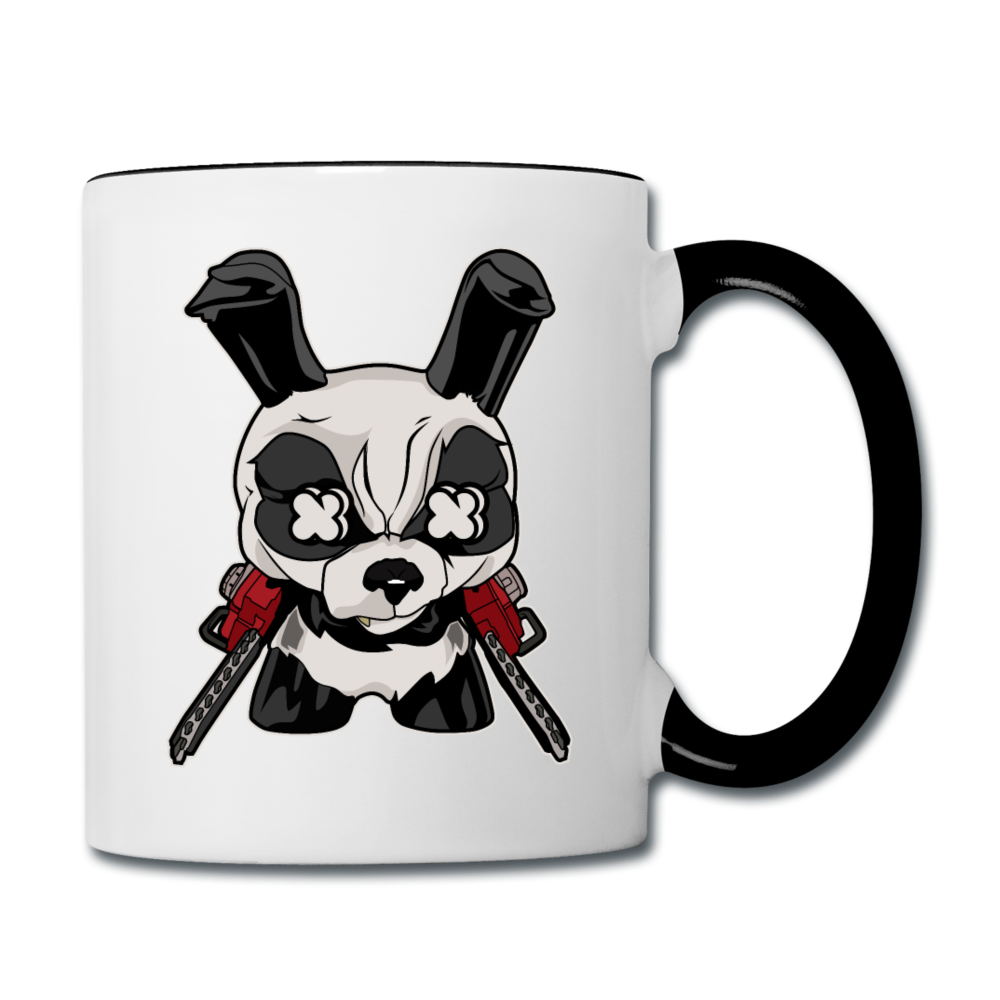 Angry Panda - Contrast Coffee Mug - white/black