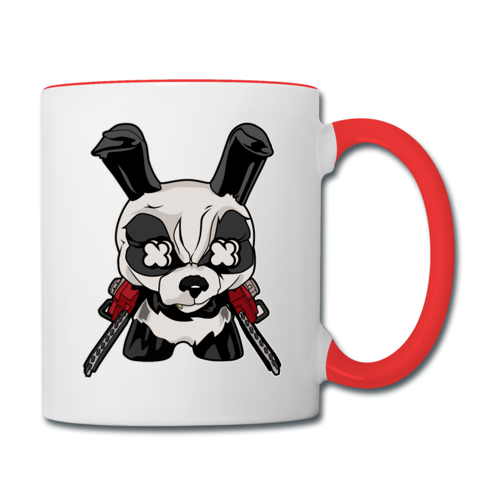 Angry Panda - Contrast Coffee Mug - white/red