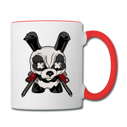 Angry Panda - Contrast Coffee Mug - white/red