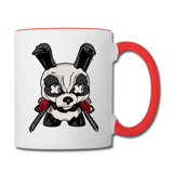 Angry Panda - Contrast Coffee Mug - white/red