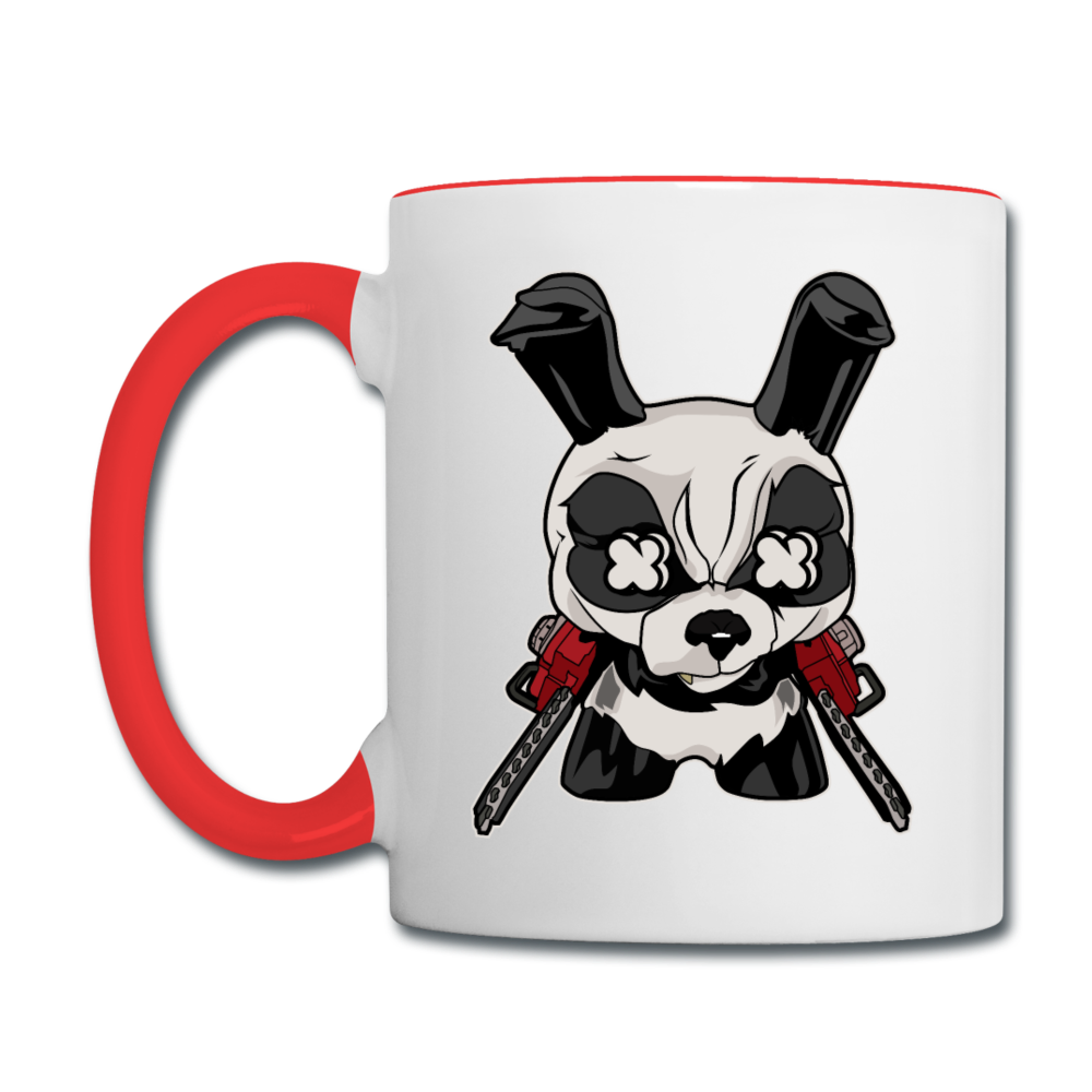 Angry Panda - Contrast Coffee Mug - white/red