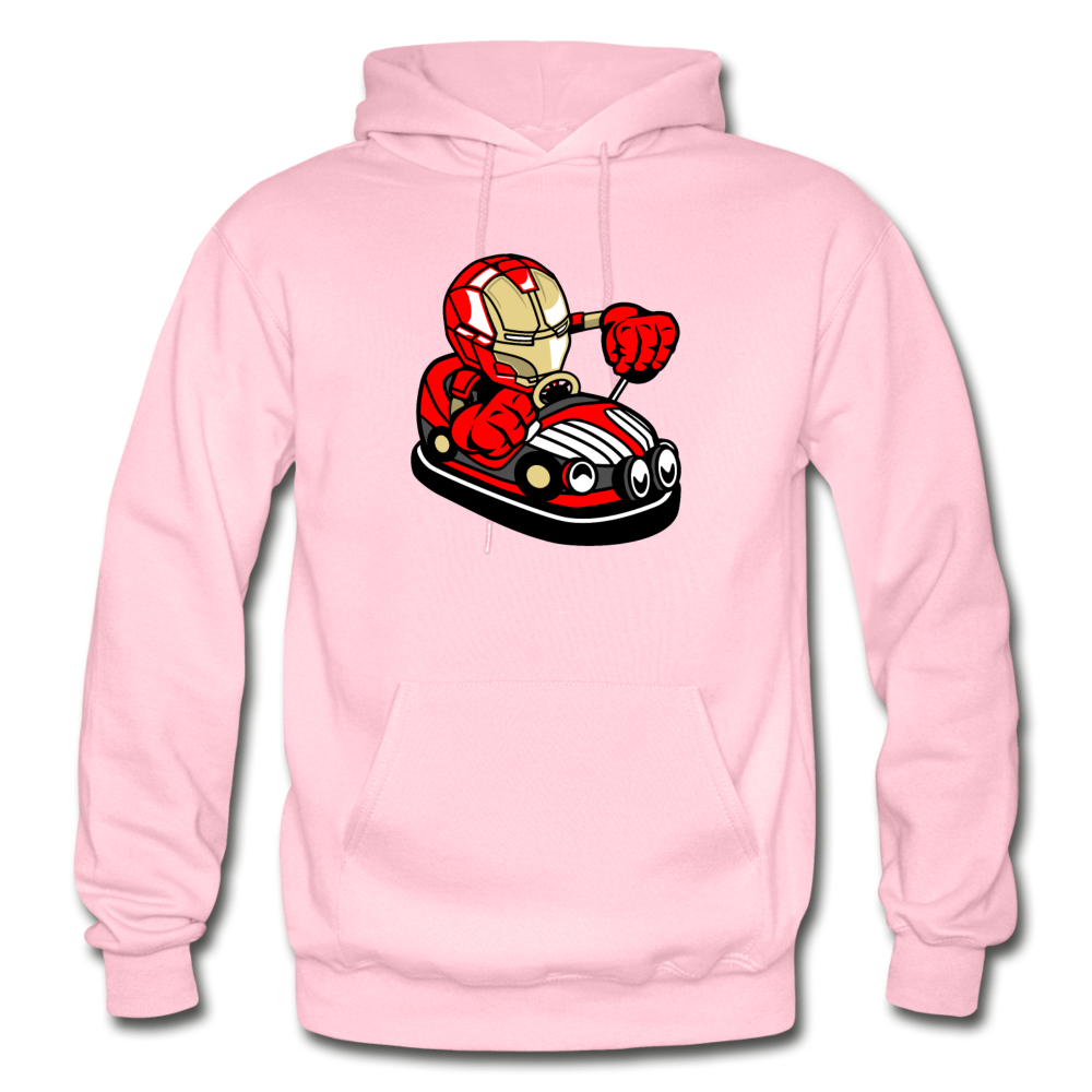 Iron Man - Bumper Car - Gildan Heavy Blend Adult Hoodie - light pink