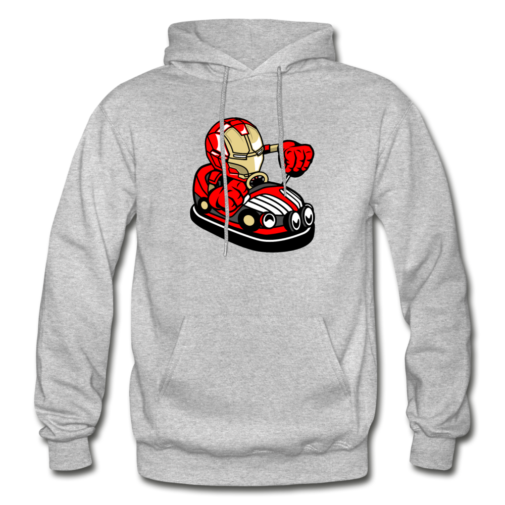 Iron Man - Bumper Car - Gildan Heavy Blend Adult Hoodie - heather gray