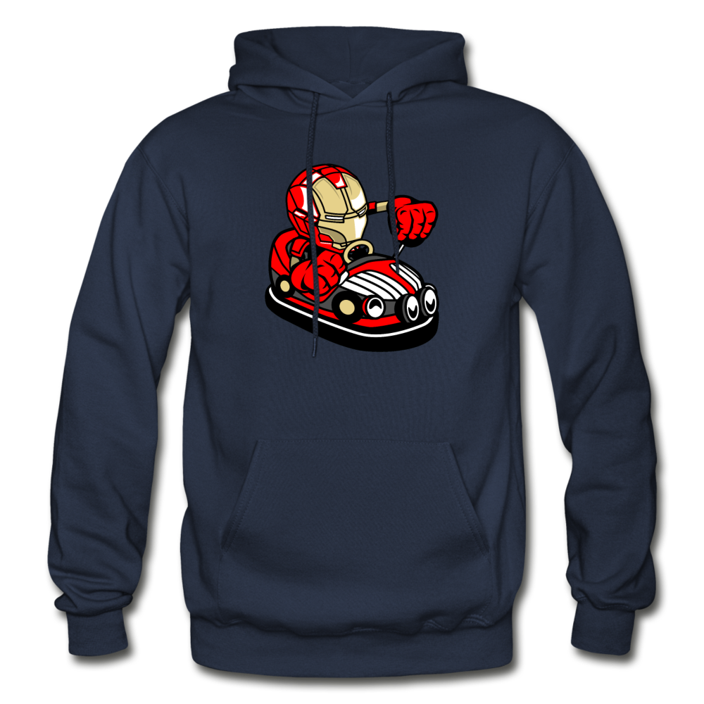 Iron Man - Bumper Car - Gildan Heavy Blend Adult Hoodie - navy