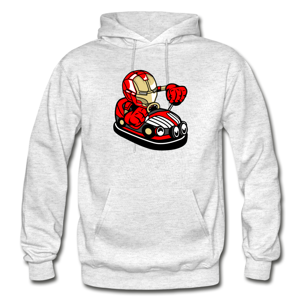 Iron Man - Bumper Car - Gildan Heavy Blend Adult Hoodie - light heather gray