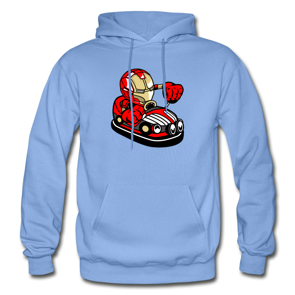 Iron Man - Bumper Car - Gildan Heavy Blend Adult Hoodie - carolina blue