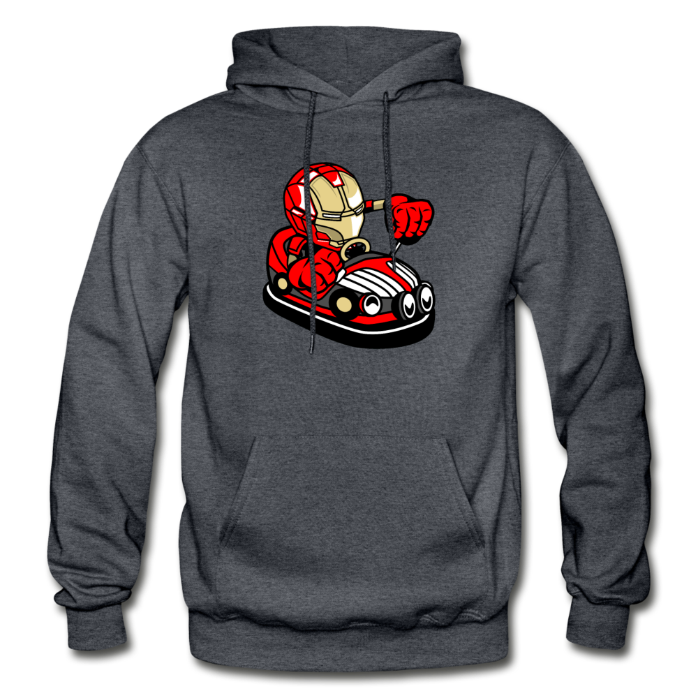 Iron Man - Bumper Car - Gildan Heavy Blend Adult Hoodie - charcoal gray