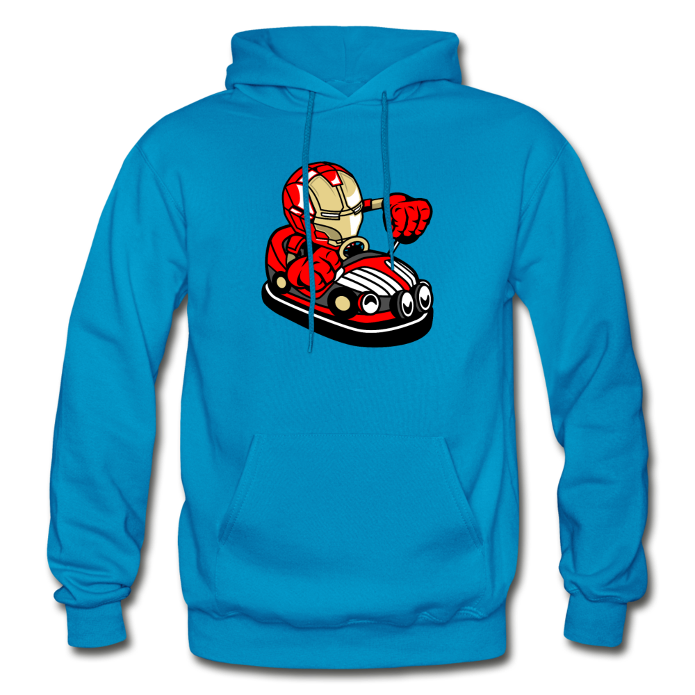 Iron Man - Bumper Car - Gildan Heavy Blend Adult Hoodie - turquoise