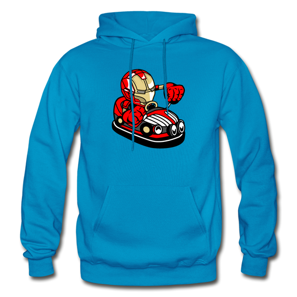 Iron Man - Bumper Car - Gildan Heavy Blend Adult Hoodie - turquoise