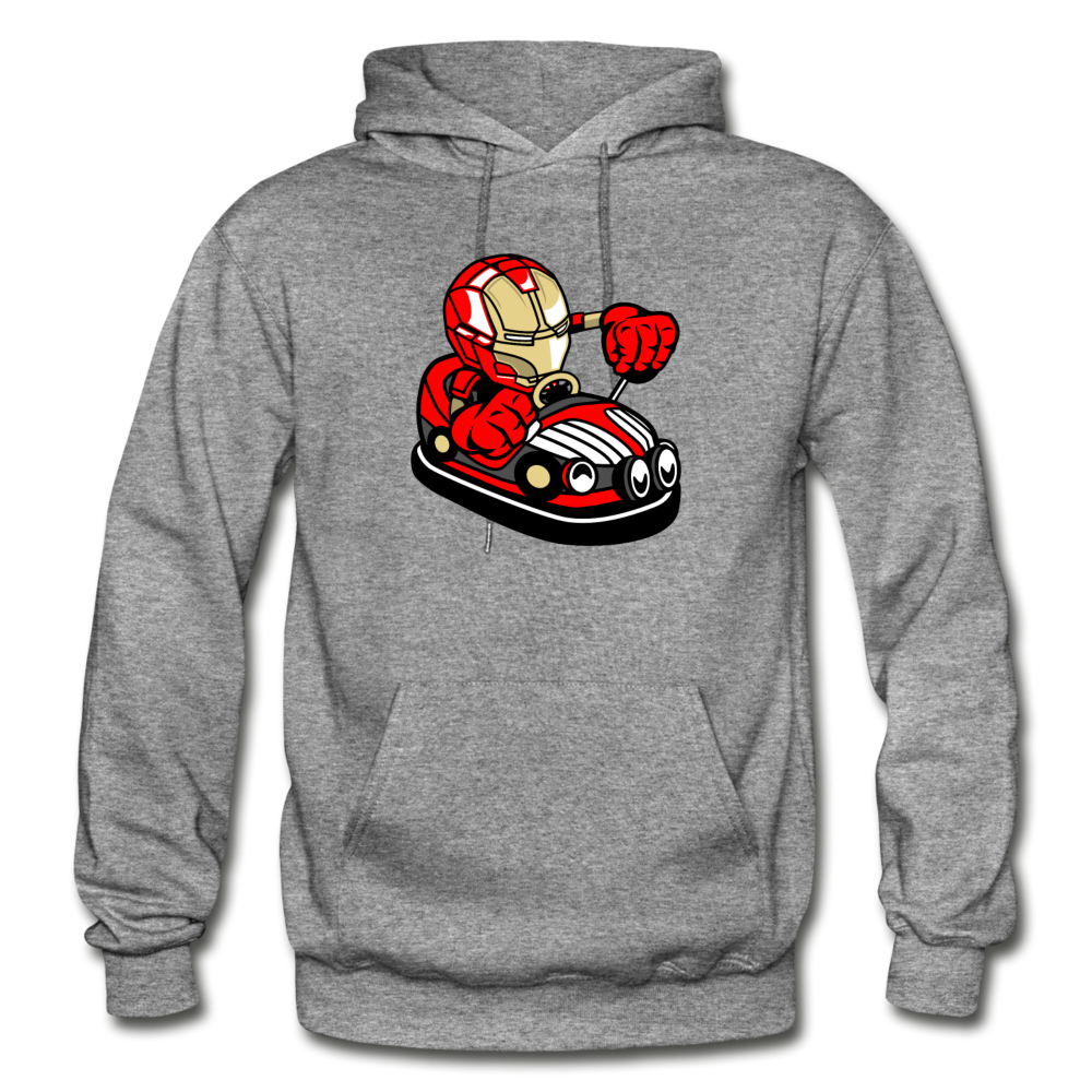 Iron Man - Bumper Car - Gildan Heavy Blend Adult Hoodie - graphite heather