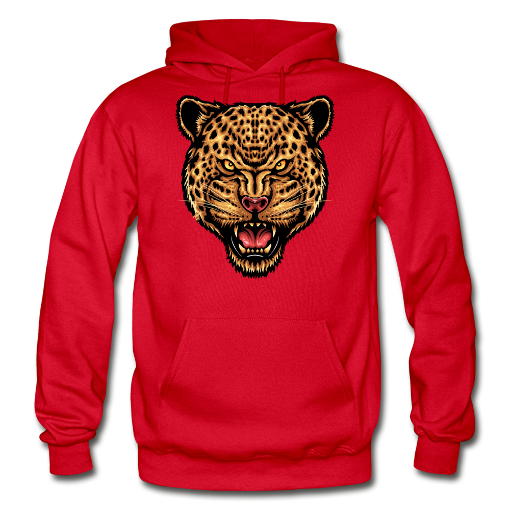 Jaguar - Strength And Focus - Gildan Heavy Blend Adult Hoodie - red