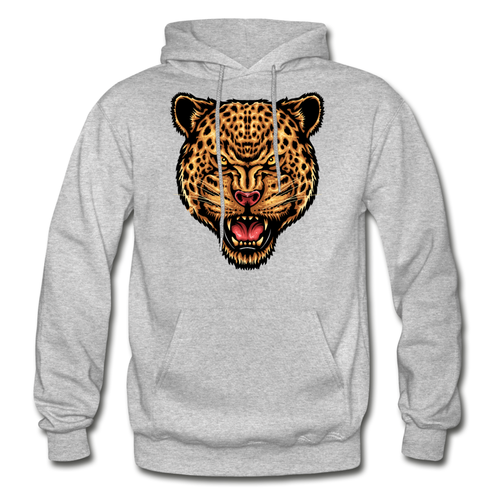 Jaguar - Strength And Focus - Gildan Heavy Blend Adult Hoodie - heather gray