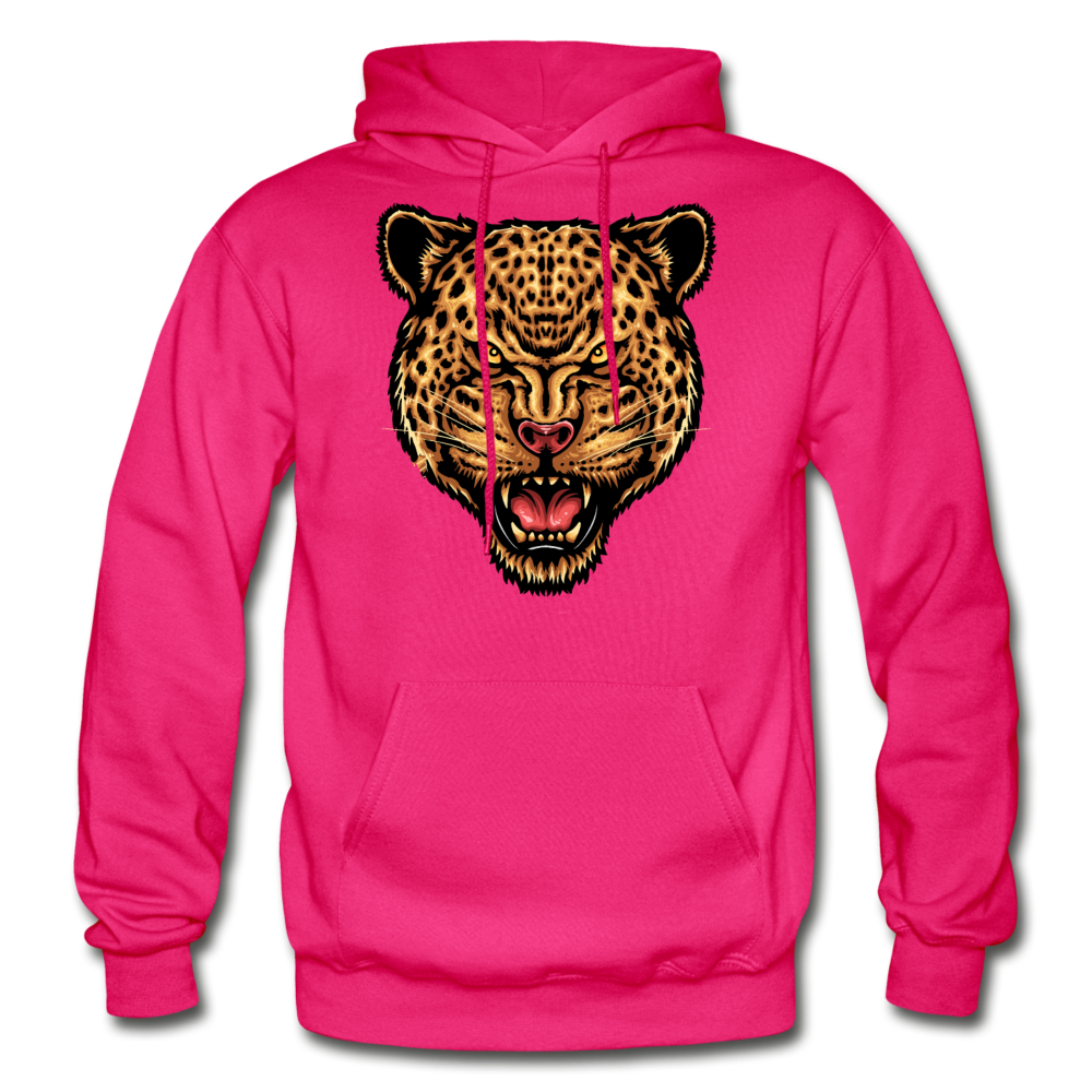 Jaguar - Strength And Focus - Gildan Heavy Blend Adult Hoodie - fuchsia