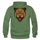 Jaguar - Strength And Focus - Gildan Heavy Blend Adult Hoodie - military green