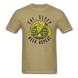 Eat, Sleep, Beer, Repeat - Unisex Classic T-Shirt - khaki