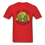 Eat, Sleep, Beer, Repeat - Unisex Classic T-Shirt - red